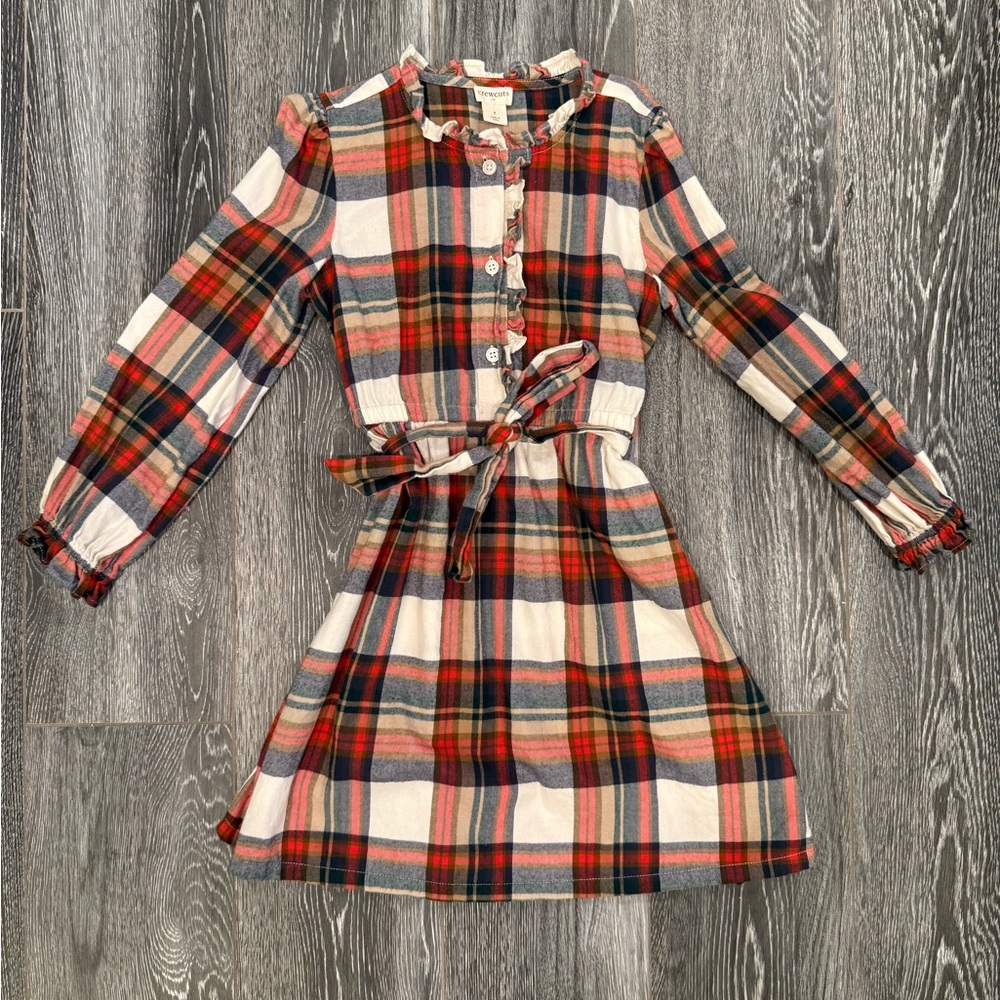 Crewcuts Multicolor Plaid Dress with Belt